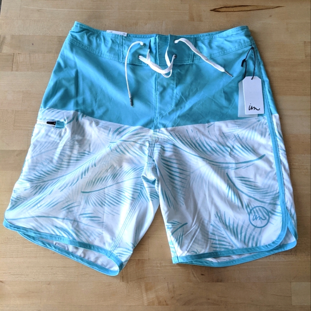 IMPERIAL MOTION Men's Board Shorts White/Blue 30
